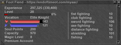 Signature for player Foot Fiend